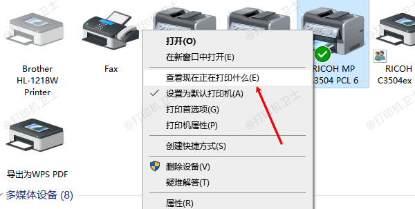 查看现在正在打印什么